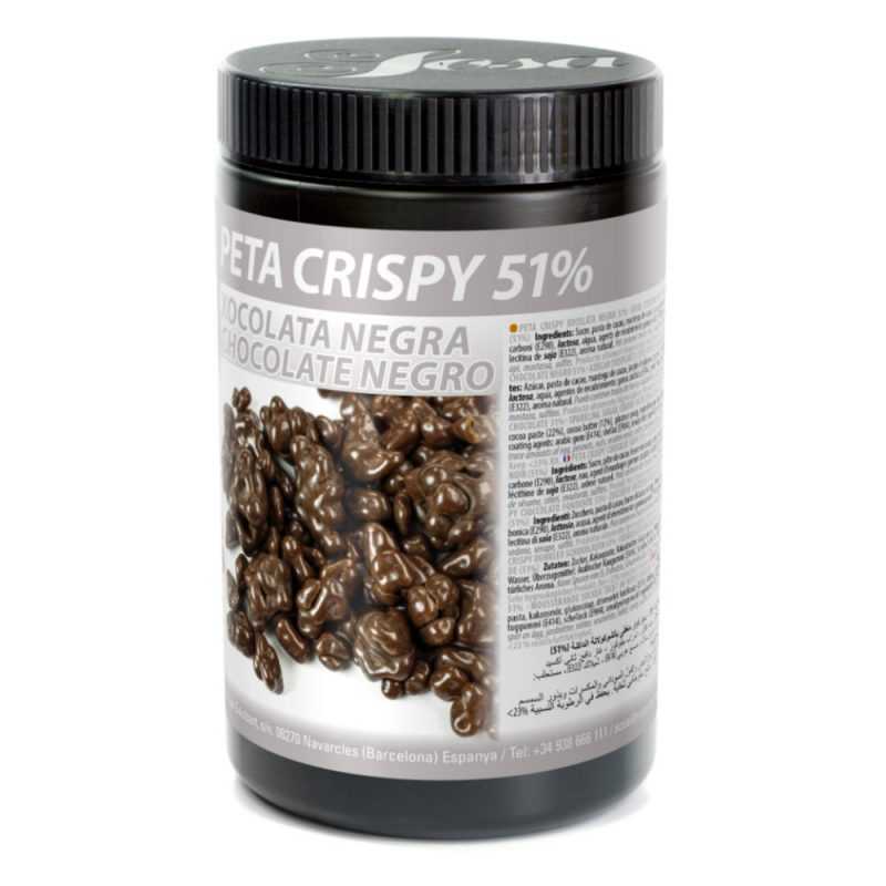 Peta Crispy Choco Negro 51% 900 Gr